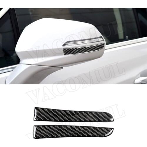 2Pcs Carbon Fiber Rearview Mirror Anti-Collision Strip Cover Car Accessories Interior for Cadillac XT5 2016-2019 Car Accessories