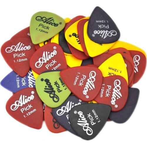 50pcs Gauge 1.12mm Alice Delrin Hard Guitar Picks Plectrums For Electric Guitar