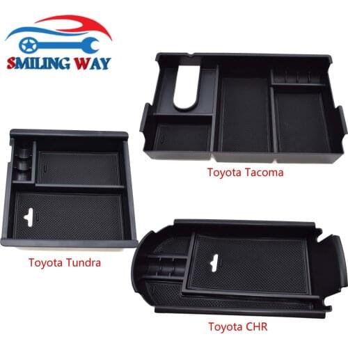 Car Center Console Secondary Armrest Storage Box Organizer Container Holder Tray For Toyota CHR C-HR & Tacoma & Tundra
