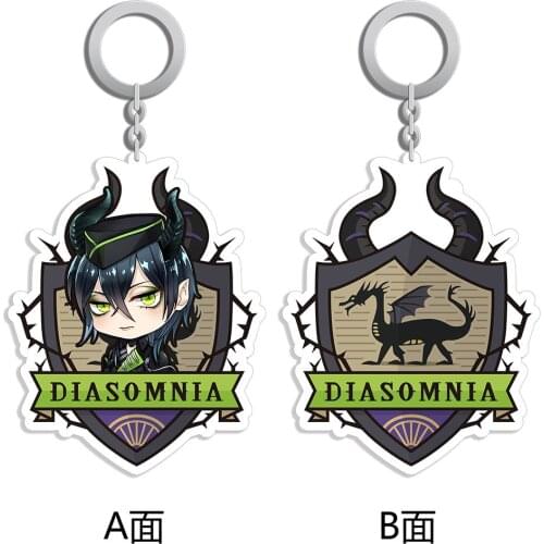 NEW game cosplay accessories Twisted Wonderland Malleus Draconia Double-Side Acrylic Toys Keychains