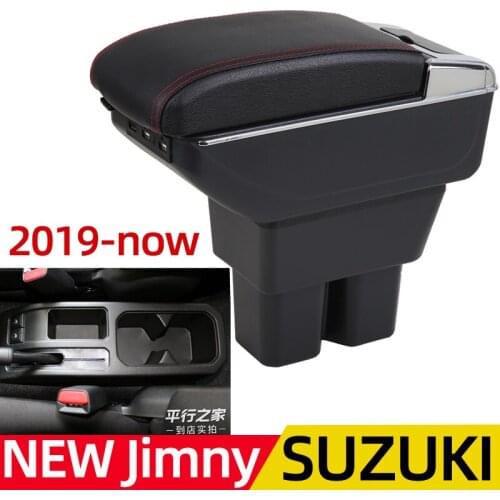 For Suzuki Jimny 2019-now armrest box central Store content box with cup holder ashtray Can rise with USB accessory