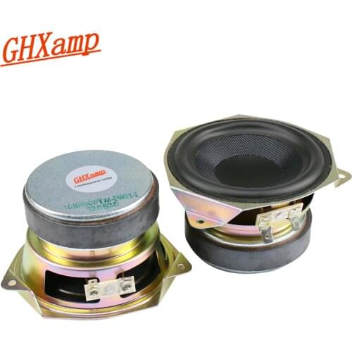 GHXAMP 4 Inch Midrange Woofer Speaker 4 ohm 30W Woven pot HIFI Home Theater Mid-Bass Speaker Large Magnetic for Klipsch 2PCS