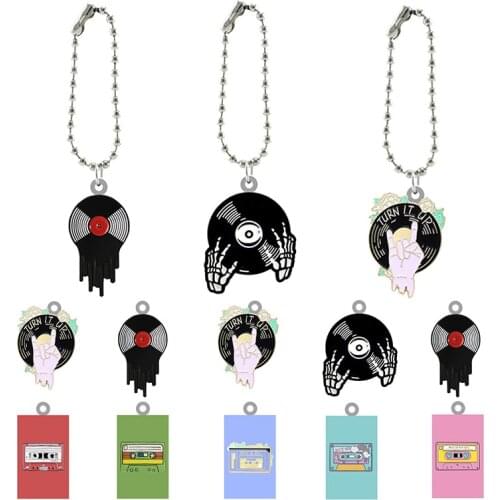 TAFREE Personality Punk Music Lovers Tasteful Multi-style Keychain Acrylic Doll Keychain Boys and Girls Fashion Jewelry