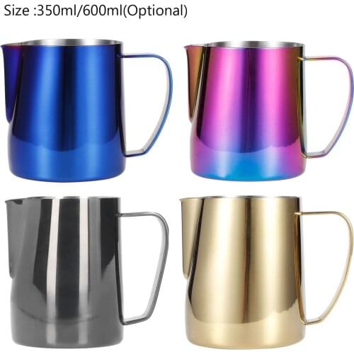 Coffee Cup 304 Stainless Steel Milk Frothing Pitcher Mug with Handle for Latte Art Coffee Making Accessory