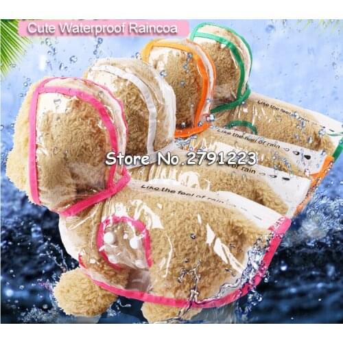 Pet Jacket for Rain Dog Transparent Raincoat Adjuastable Waterproof Coat for Small Medium Large Dogs Hooded Windproof Design