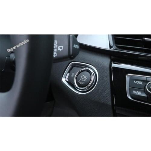 Lapetus Start Stop Engine System Key Switch Button Cover Trim Interior Fit For BMW 3 Series F30 316i 320i 328i 2013 - 2017