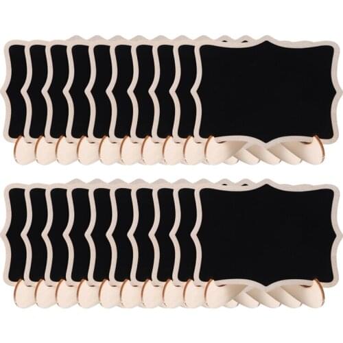 Mini Chalkboard Sign,20 Pack Small Chalkboards Blackboard for Weddings, Birthday Parties, Message Board Signs and Event Decorati