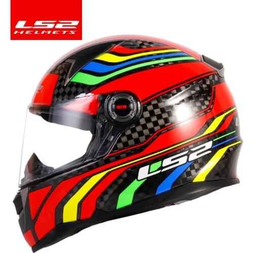 LS2 FF396 motorcycle helmet LS2 carbon fiber full face helmets casco casque moto no airbag pump ECE certification