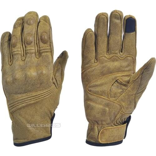 Motocross MTB Bike Off-road Genuine Leather Glove Motorbike Street Moto Rider Gloves