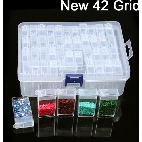 42 Grids Diamond Painting Tools Beads Container Rhinestone Storage Box Diamond Painting Accessories Tools Wholesale Price