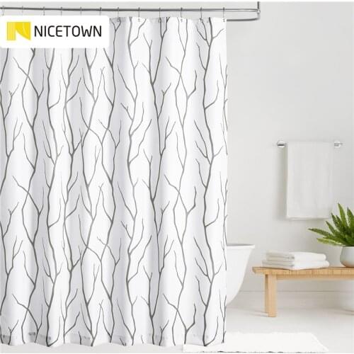 NICETOWN Bath Curtain for Home Decor Waterproof Shower Curtain with Hooks Bathroom Curtain Bathroom Decor