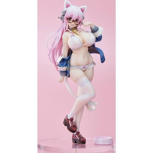 Nitro Super Sonic Super Sonico White Cat Ver. PVC Action Figure Anime Figure Model Toys Girl Collection Doll Gift
