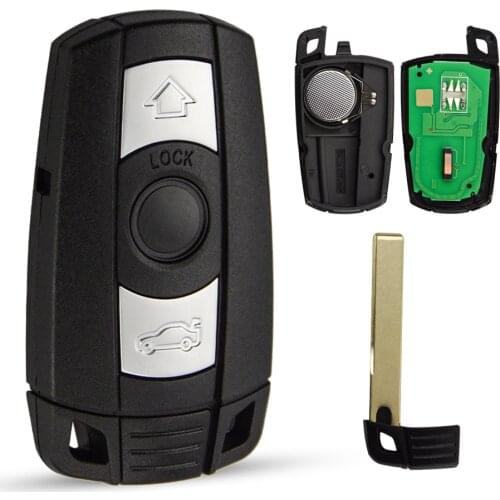 OkeyTech Remote Car Key For BMW 1/3/5/7 Series CAS3 X5 X6 Z4 3 Buttons 315/434/868Mhz PCF7945 Chip For BMW Emergency Blade