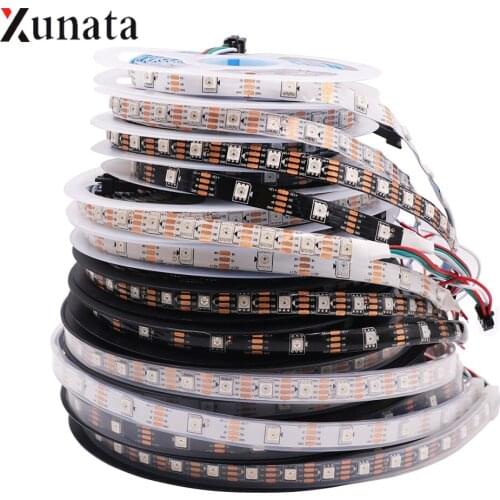 DC12V Full Color WS2815 RGB LED Strip Light 30/60/144LEDs/M Flexible Pixel LED Tape Waterproof LED Addressable Pixel LED Strip