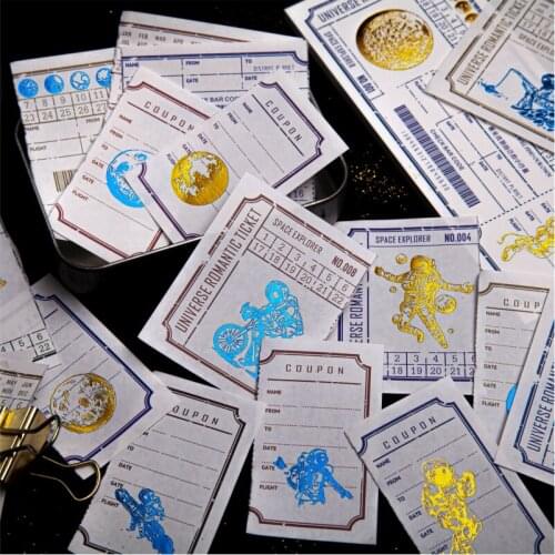 Romantic Universe Series Material Paper Junk Journal Planner Craft Paper Scrapbooking Vintage Decorative DIY Craft Photo Albums