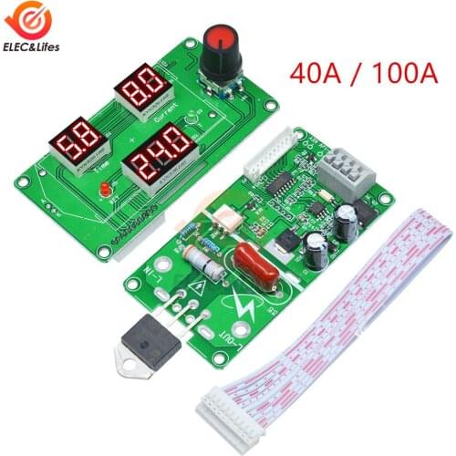 100A 40A LED Electronic Digital Tube Single pulse spot welder control module trigger switch for DIY battery welder PNP ON Switch
