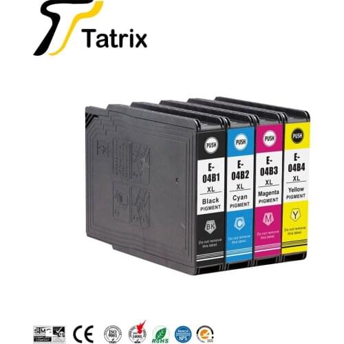 Tatrix 04B T04B T04B1- T04B4 Premium Color Compatible Ink Jet Cartridge for Epson WF-C8190DW/WF-C8190DTW/WF-C8610DWF/WF-C8690DWF