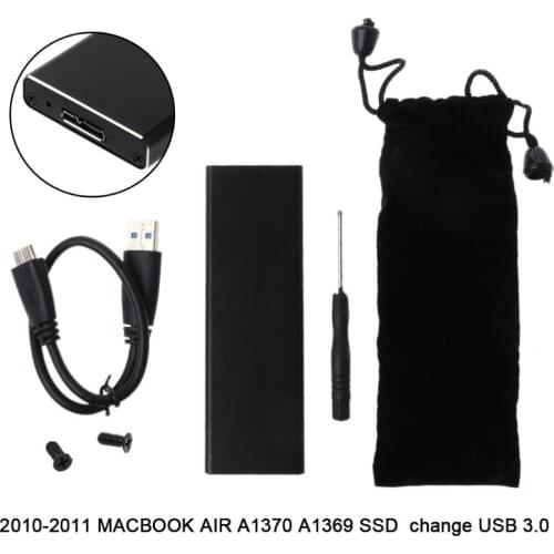 USB3.0 to 6 12 Pin SSD Hard Disk Drive Enclosure Case Adapter for 2010 2011 MacBook Air A1370 A1369 USB 3.0 To 6+12Pin with Prot