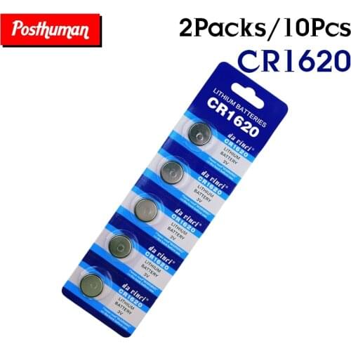 POSTHUMAN 10pcs CR1620 CR 1620 3v Lithium Button Battery 1620 ECR1620 DL1620 For Car Remote control Scales Motherboard Battery