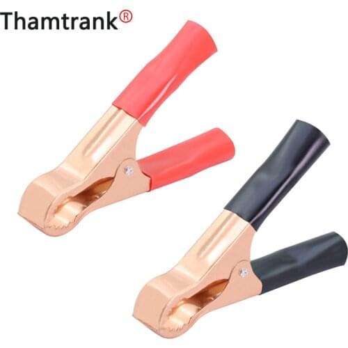 10pcs/lot 50A 80MM Big Alligator Clip Electrical Test Probe Crocodile Car Caravan Van Battery Test Lead Clips 5Pairs Red+Black