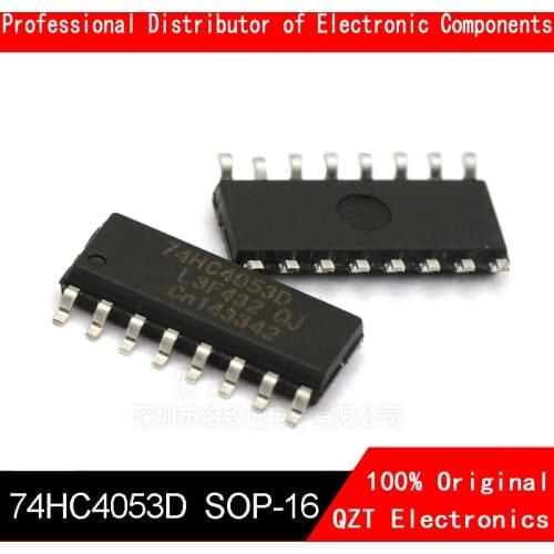 10pcs/lot 74HC4053 74HC4053D SN74HC4053DR HC4053 SOP-16 2-Channel Analog Multiplexer IC