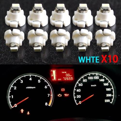 10pcs T4/T4.2 Neo Wedge LED Bulb Cluster Instrument Dash Climate Base Lights TD326