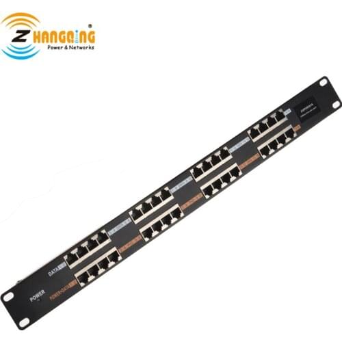 16 Port 10/100Mbps Passive PoE Injector ”1U“ RackMount Power Over Ethernet 802.3af / 24V for IP Camera Ubnt Wireless AP
