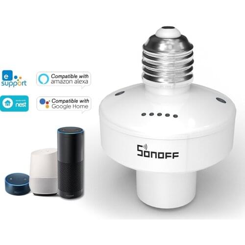 2/3/4/5pcs SONOFF Slampher R2 Itead 433MHz RF Smart WiFi Light Holder E27 Bulb Holder Interruptor Wifi Switch for Smart Home