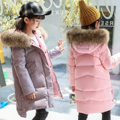 3-14 Y Kids Outerwear Coat Winterjas Meisjes Kurtka Zimowa Dziewczynka Fashion 2020 Russia Winter Thick Down Jacket for Girls