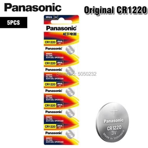 5Pcs/lot PANASONIC CR1220 BR1220 DL1220 ECR1220 LM1220 3V Lithium Batteries Cell Button Coin Battery