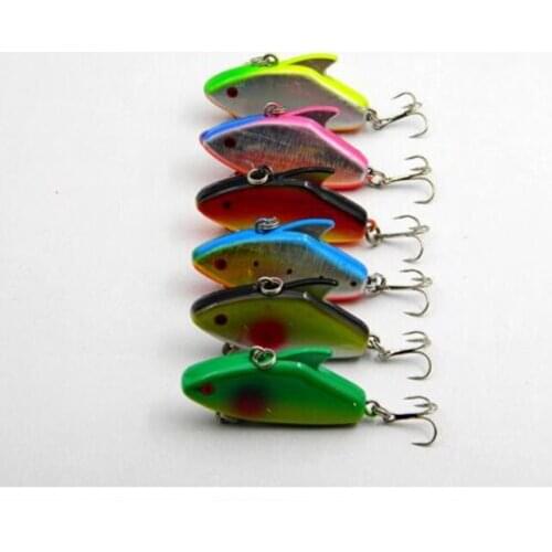 6Pcs Rattling Vib Fishing Lure Hard Bait 7.7g 5.5cm Artificial Lures Vibration Wobbler