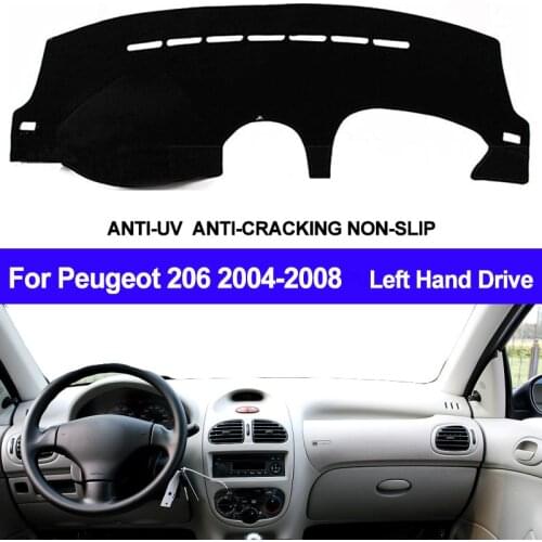 TAIJS Car Dashboard Cover Dash Mat For Peugeot 206 2004 2005 2006 2007 2008 Dashmat Pad Anti-slip Carpet ANti-UV