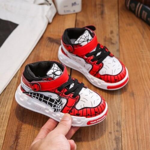 High Quality Disney Fashion Spiderman Children Casual Shoes Four Season Sports Kids Sneakers Leisure Cool Girls Boys Shoes