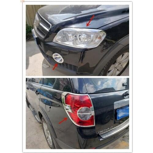 For Chevrolet CAPTIVA 2009-2014 ABS Chrome before Headlight Decorative frame Rear tail light Decorative frame Car styling