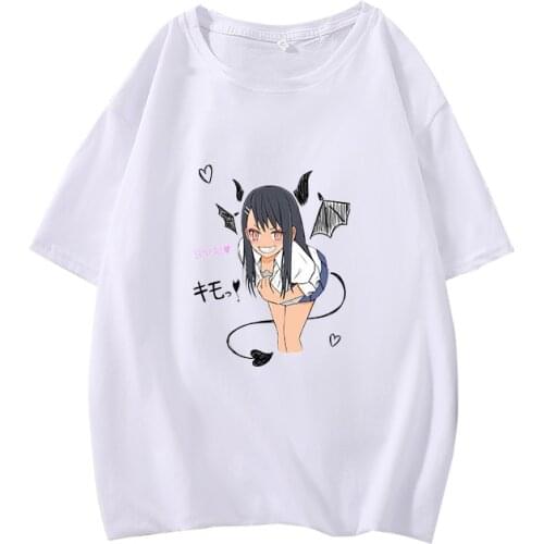 Ijiranaide, Nagatoro-san Cosplay T Shirt Hayase Nagatoro Cartoon Print Summer T-Shirt Anime Casual Top Tee tshirt Costume