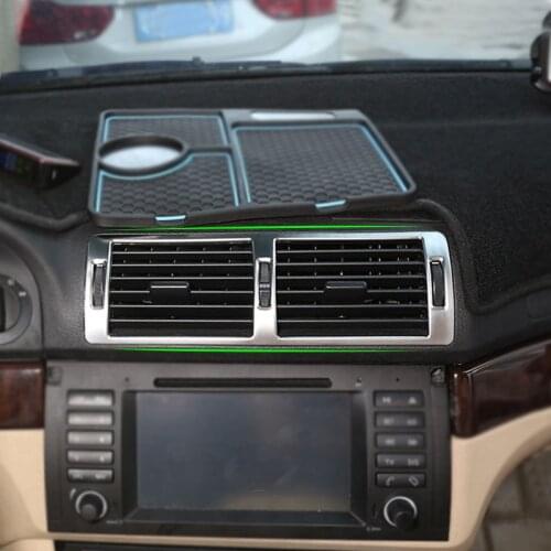 Carbon Style Car Center Control Air Condition Vent Frame Cover Trim For BMW 5 Series E39 1996 1997 1998 1999 2000 2001 2002 2003