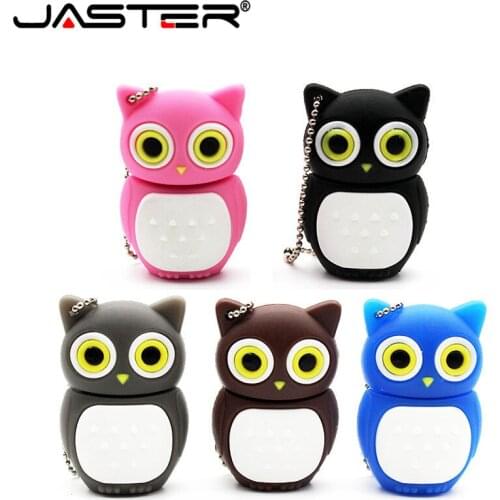JASTER 64GB cute cartoon Penguin owl fox style usb flash drive usb 2.0 4GB 8GB 16GB 32GB vreative pendrive gifts