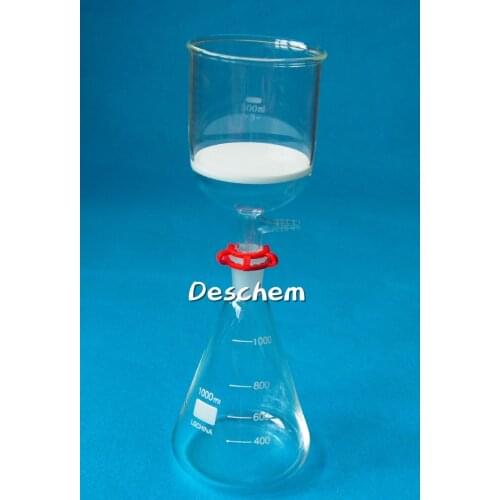 Lab Glass Suction Filtration Kit,500ml Buchner Funnel & 1000ml Erlenmeyer Flask