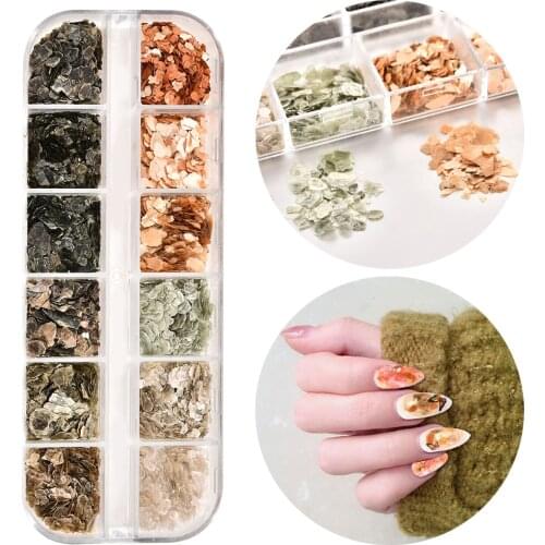 Hot Sell Nails Accesorios Colorful Shell Sequins Illusion Thin Irregular Abalone Broken Patch Nail Decorations Jewelry 1 Box