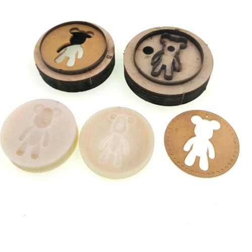 Bear Nylon Molding Mold Vegetable Tanned Leather Cold Compression Molding Acrylic Template DIY Handmade Leathercraft Tools