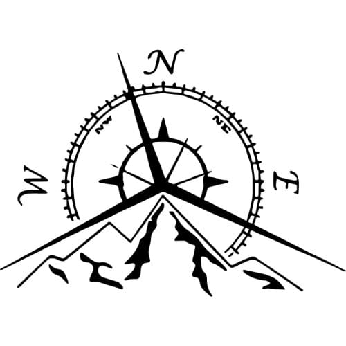 Cartoon Compass Stickers On The Car Vinyl Auto Sticker Oil Tank Cover Car Styling Custom Sticker