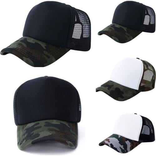 New Men Hip Hop camo baseball cap Outdoor Fishing Hunting Hat Cotton adjustable wild Breathable mesh caps Summer sun hats gorras