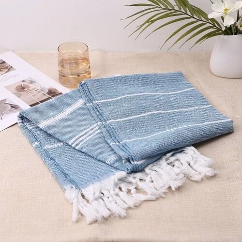 100x180cm Extra Large Turkish Bath Towel with Tassels Cotton Travel Camping Shawl Beach Gym Pool Blanket Women Winter Scarf