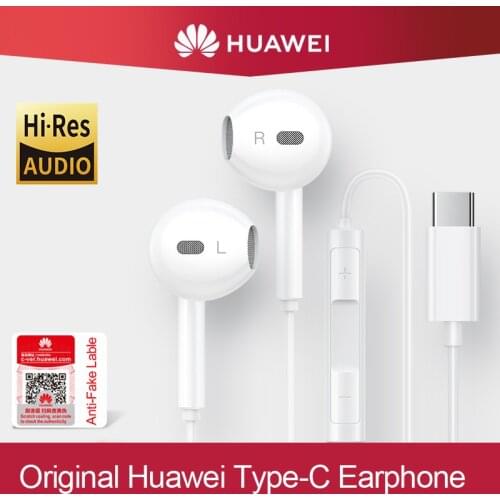 Original HUAWEI Type C Earphone CM33 with Microphone Volume Control for HUAWEI Mate 10 20 Pro 20 X RS P10 20 30 P20 Lite