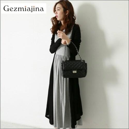 Pregnancy Dress Clothes Pregnant Women Spring Autumn Maternity Casual Dress Pregnant Two-piece Suit Dresses Cardigan + Dress