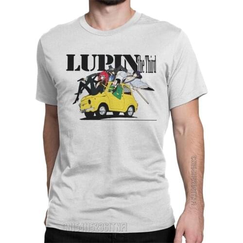 Casual Lupin III Family Monkey Punch T-Shirt Men O Neck Cotton T Shirts Classic Short Sleeve Tee Shirt Plus Size Tops