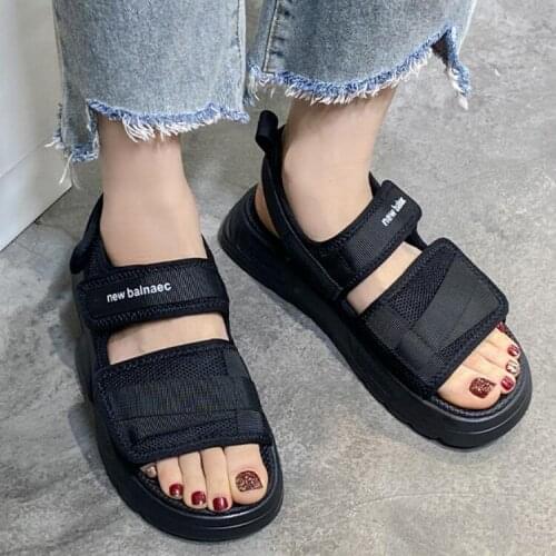 Platform shoes Womens Sandals 2021 Summer Fashion Women Chunky Beach Sandal flat shoes Open toe mesh breathable Sandalias Mujer