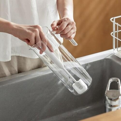 Long handle sponge cup brushes kichen accessories cleaning brush for bottles cleaner utensils