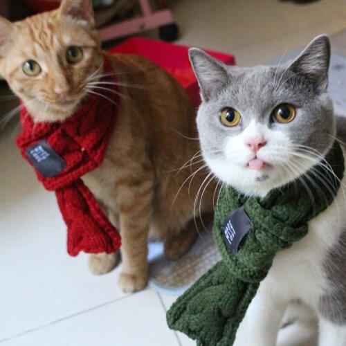 Wool knitting scarf pet qiu dong the short Garfield mi scarf scarf teddy dogs cats neck circumference in the New Year