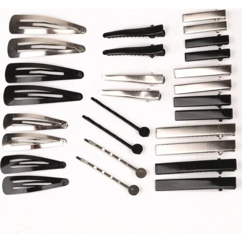 Mixed 20pcs Metal Hair Clip Hairpin BB Barrettes Prong Alligator Crocodile Hairgrips for Women Hair Accessories Findings